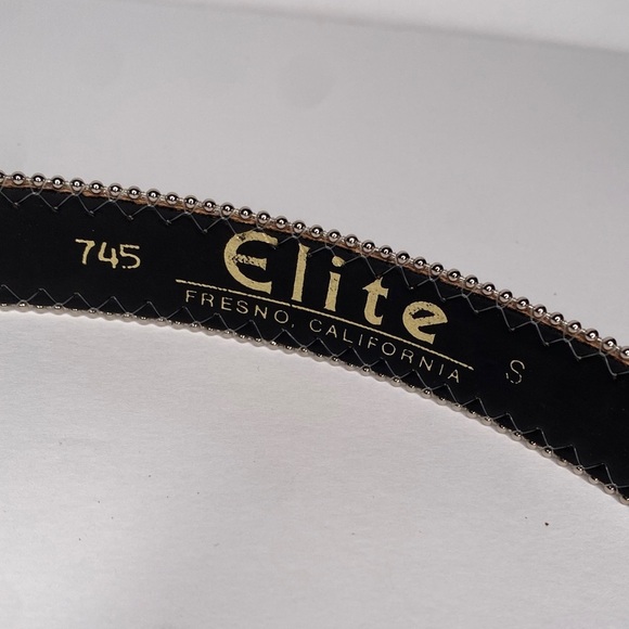 Vintage Elite California Glittery Multicolored 90s Belt Size Small Silver Buckle - Picture 9 of 10